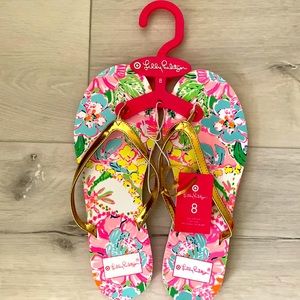 Brand NWT Lilly Pulitzer for Target flip flops! Women’s Sz 8. Limited edition!
